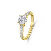 Inel din aur galben cu diamante cultivate în laborator R138-RG80911-CV-Y
