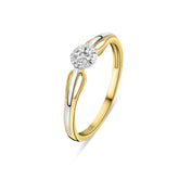 Inel bicolor cu diamant cultivat în laborator R159-R23KA0358-LG-YW