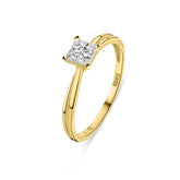 Inel din aur galben cu detalii din aur alb diamant cultivat în laborator R159-R23KG0392-LG-YW