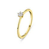 Inel din aur galben cu diamant cultivat în laborator R159-R23KG0397A-LG-015-Y