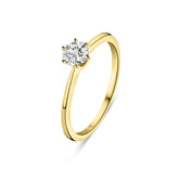 Inel solitar din aur galben cu diamant cultivat în laborator R159-R23KG0397D-LG-040-Y