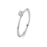 Inel din aur alb cu diamant cultivat în laborator R159-R23MK0001-LG-015-W