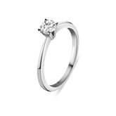 Inel solitar din aur alb cu diamant cultivat în laborator R159-R23MK0003-LG-030-W