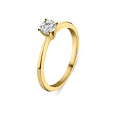 Inel solitar din aur galben cu diamant cultivat în laborator R159-R23MK0003-LG-030-Y