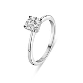 Inel din aur alb cu diamant cultivat în laborator R159-R23MK0004-LG-070-W