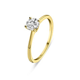 Inel solitar din aur galben cu diamant cultivat în laborator R159-R23MK0004-LG-070-Y