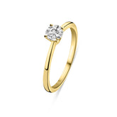 Inel din aur galben cu diamant cultivat în laborator R159-R23MK0008-LG-050-Y