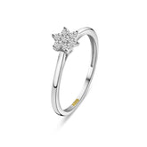 Inel stea din aur alb cu diamante cultivate în laborator R159-R23YV0760-LG-W