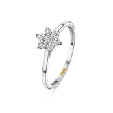 Inel din aur alb stea cu diamante cultivate în laborator R159-R23YV0760A-LG-W