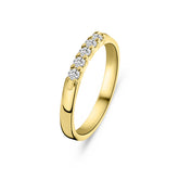 Inel din aur galben cu diamante cultivate în laborator R177-UFOQ5223-LG-Y