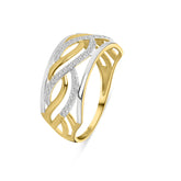 Inel fantezie din aur galben cu diamante R382-R316077-Y