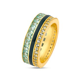 Inel placat cu aur cu zirconiu taiat stralucitor