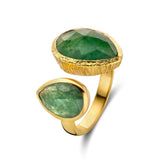 Inel placat cu aur cu aventurin 163S0179