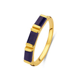 Inel placat cu aur cu pietre de safir - 163S0302