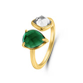 Inel placat cu aur cu pietre colorate 241S0035