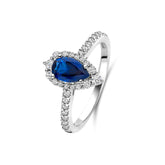 Inel din argint sterling cu zirconiu albastru - R18810BL