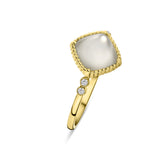 Inel de aur cu cuarț și diamante - R480-RC040004ALH-LQZ-Y