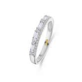 Inel glisant din aur alb cu diamant taiat stralucitor bagheta R480-RDF25174-W