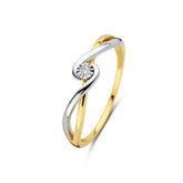 Inel bicolor cu diamant R480-RR010222ADI-YW