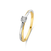 Inel din aur alb-galben cu diamant 42557686