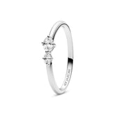 Inel Oval Due din argint sterling cu zirconiu - SJ-R2745-CZ