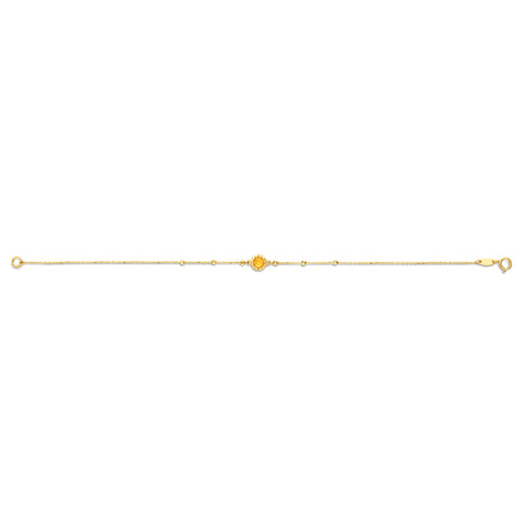 Bratara din aur galben cu citrin 12B0020