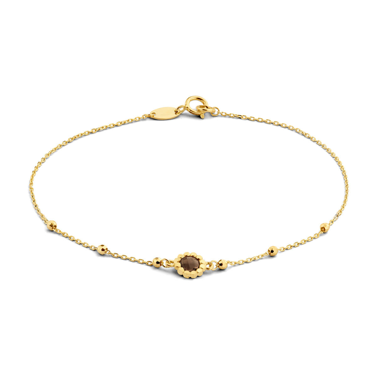Brățară din aur galben cu cuarț fumuriu 12B0020