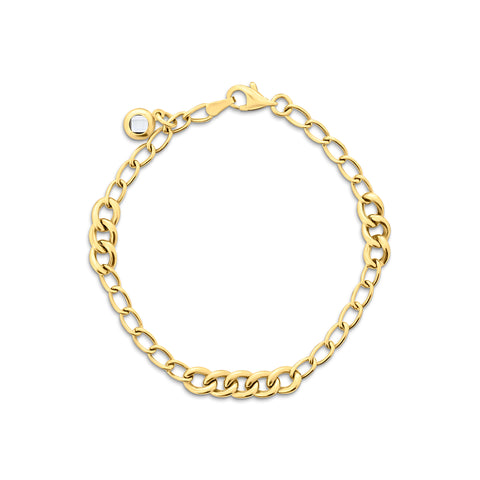 Brățară zale din aur galben cu zirconiu B122-I2AHOB0704-DCW-Y