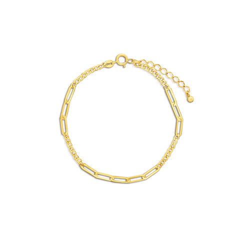 Brățară cu zale din aur galben B122-X3CURB1B-0112-Y