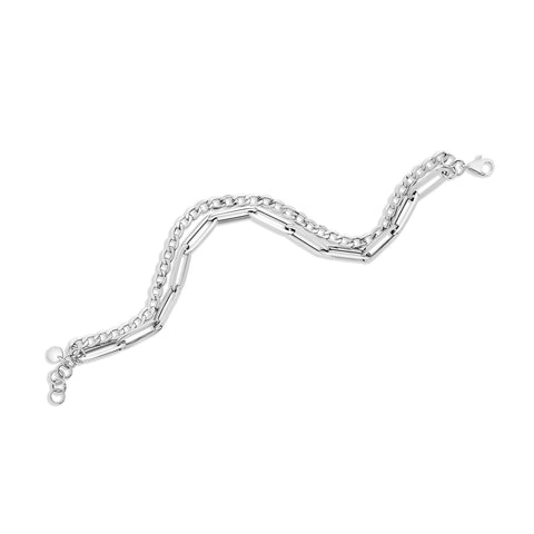 Brățară din aur alb cu zale fantezie B122-X3HOB12309-W