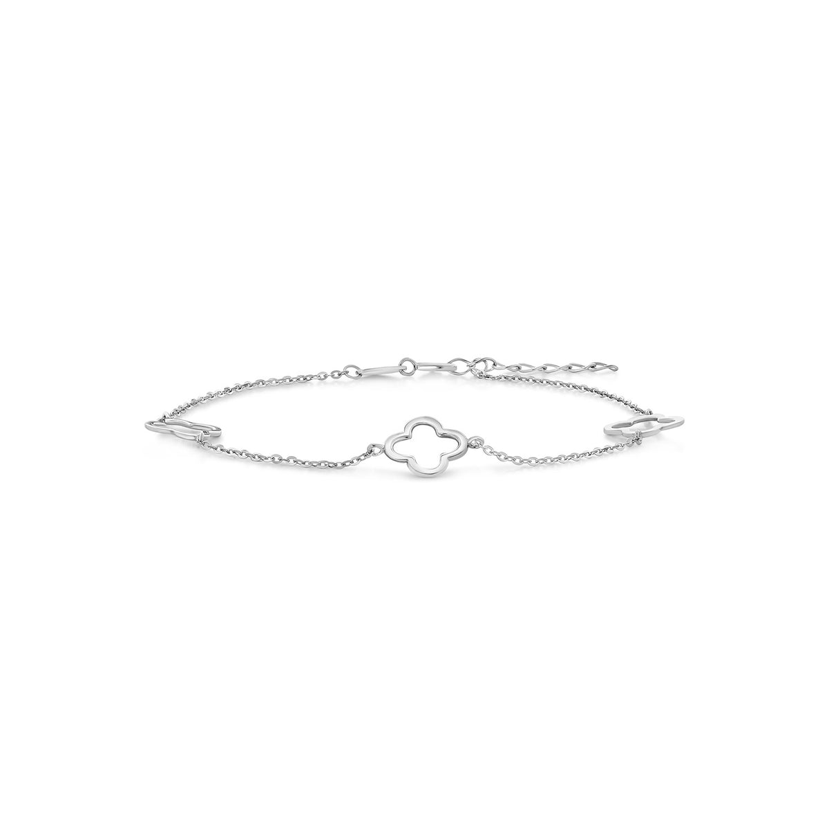Bratara din aur alb trifoi B122-X4CABLE8B-1019-W