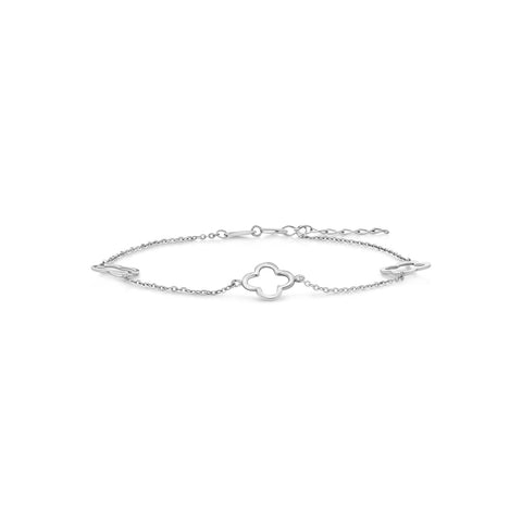 Bratara din aur alb trifoi B122-X4CABLE8B-1019-W