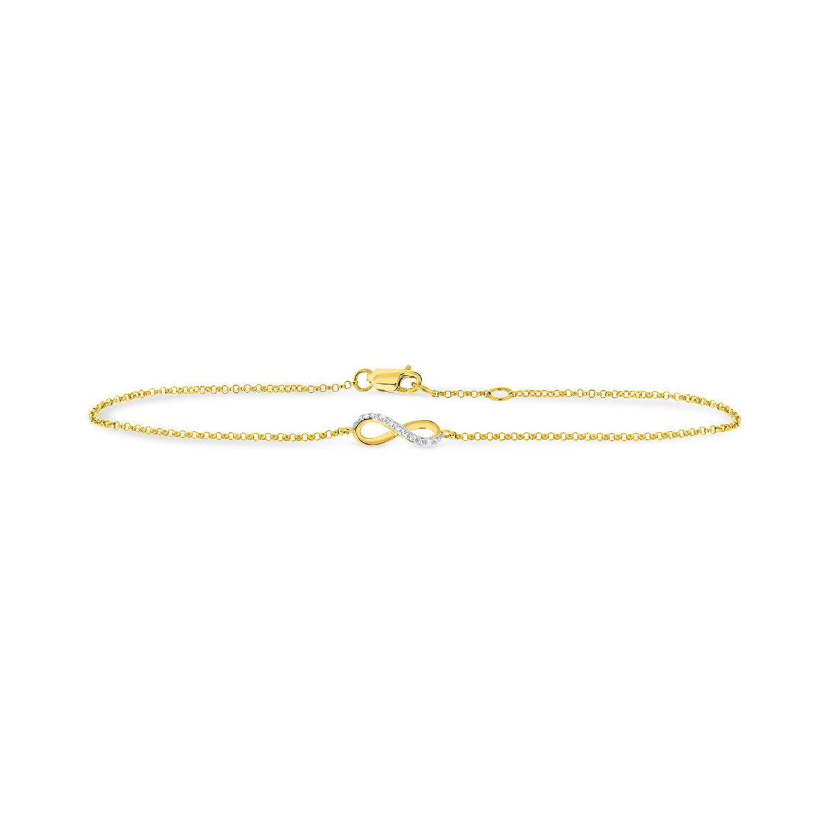 Bratara infinit de aur cu diamante 643001ED