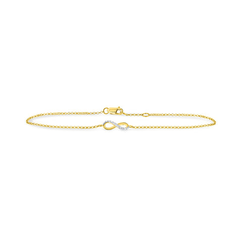 Bratara infinit de aur cu diamante 643001ED
