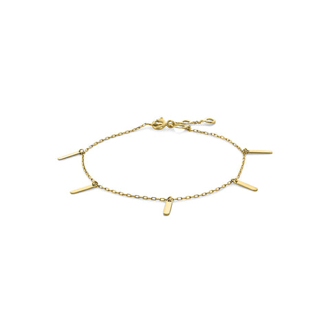 Brățară charm din aur galben cu bare B137-60320-Z-Y