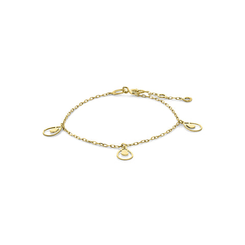 Brățară charm din aur galben picătură B137-60345-Z-Y