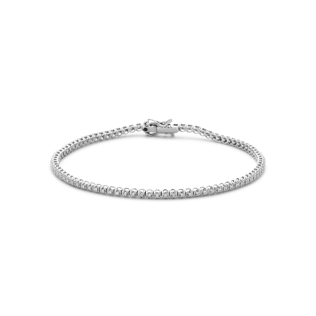 Bratara tenis din aur alb cu diamant 42379976