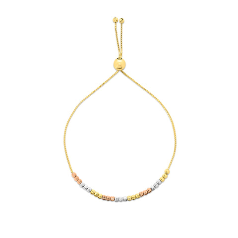 Brățară bicoloră fantezie reglabilă B515-18U31-FOB0004-DC-YWR