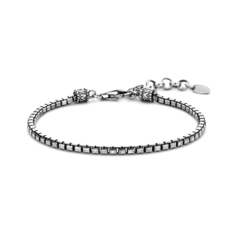 Bratara barbateasca din argint cu legaturi Cardano B524-BRUCA102B-220