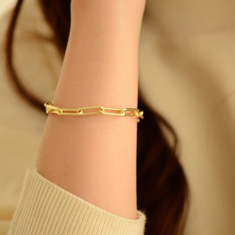 Bratara cu link placata cu aur - B1022Y