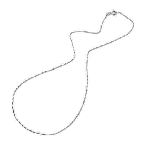 Lanț venețian de zale din aur alb C094-BOX-42-0.8-W