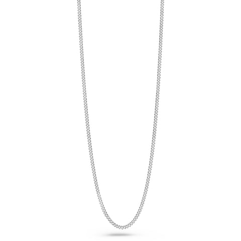 Lanț zale gourmet din aur alb C094-CURB-45-1.2-W
