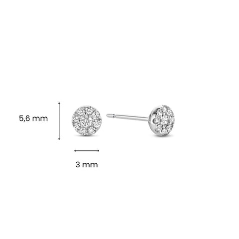 Cercei din aur alb cu diamant de 0,25 ct 42567801