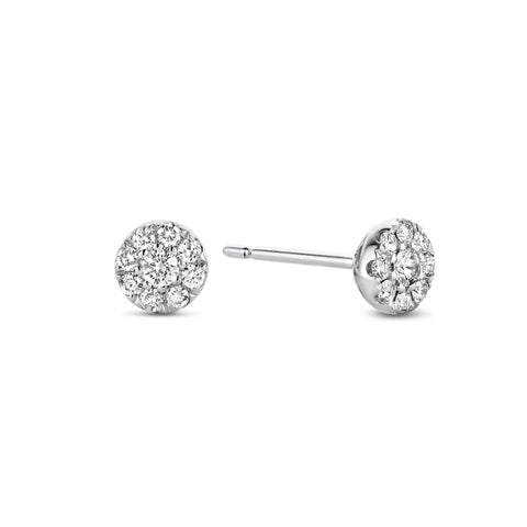 Cercei din aur alb cu diamant de 0,25 ct 42567801