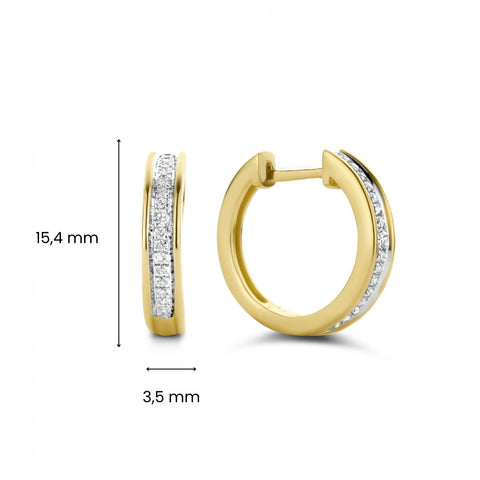 Cercei din aur galben cu diamant 52859E037