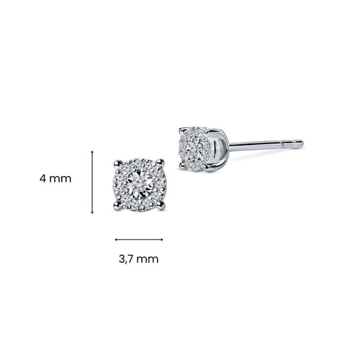 Cercei din aur alb cu diamant 55153E002-W