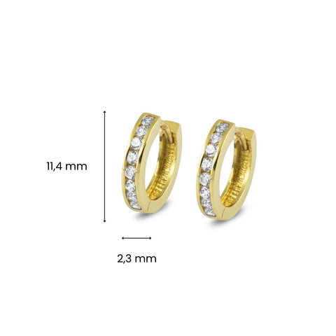 Cercei din aur galben cu zirconiu HAALE1094-FCZ