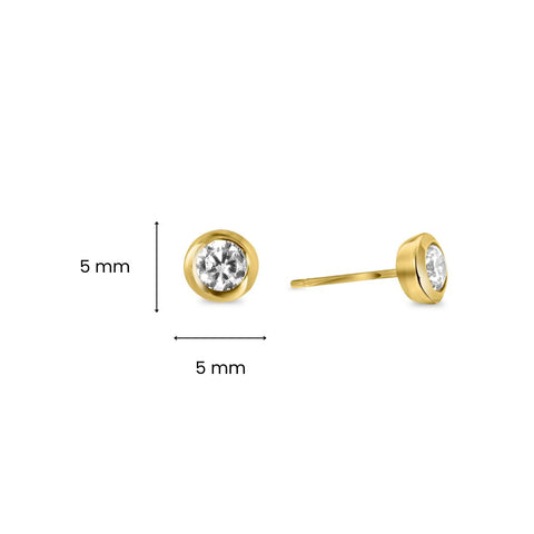 Cercei cu zirconiu din aur galben I4CE5605-FCZ