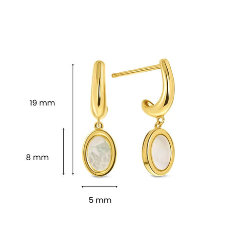 Cercei din aur galben KR2-1E0419MOP-Y