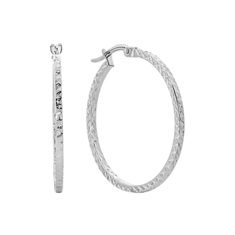 Cercei din aur alb tăiați cu diamante E122-XHE13320-DC-Y